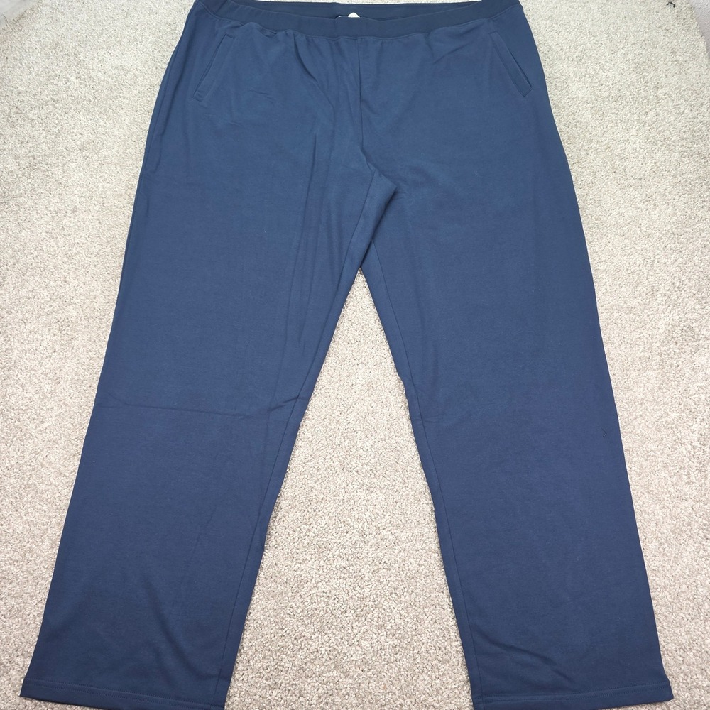 Denim & Co. Active Navy Blue Straight Leg Sweatpants Plus Size 3X